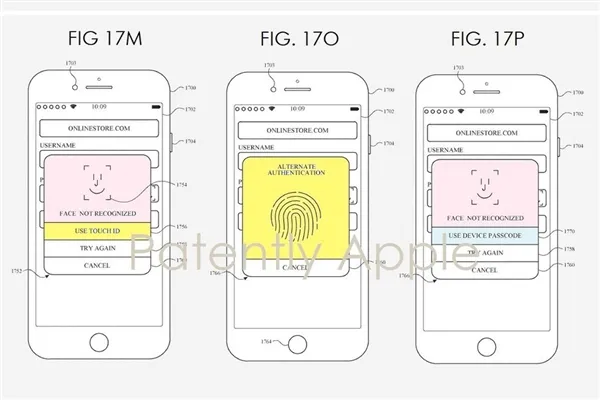 苹果新专利暗示指纹识别将重回iPhone 苹果指纹识将与Face ID并存！