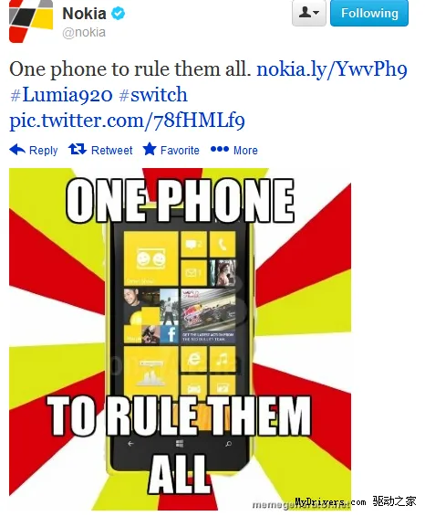 诺基亚回应HTC One发布霸气外露