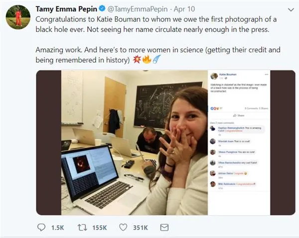 黑洞照片最新消息！“洗出”黑洞照片的MIT女博士 正被网络暴力疯狂骚扰